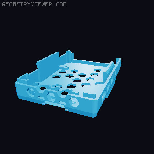 Creality Ender 3 V3 SE Pi mount for storage bin 3D model thumbnail