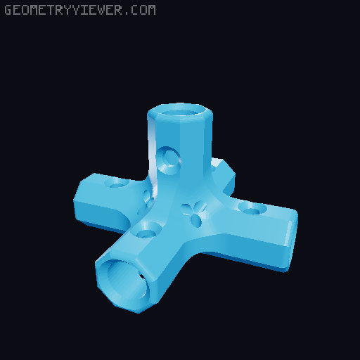 Round Bars Pipes and Rods Connections 3D model thumbnail