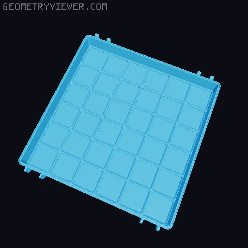 Rugged Gridfinity Box (Parametric) 3D model thumbnail
