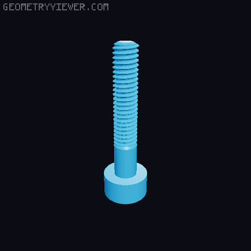 Hundreds of Metric Allen Screws with Cylindrical Head M2 up to M64 3D model thumbnail