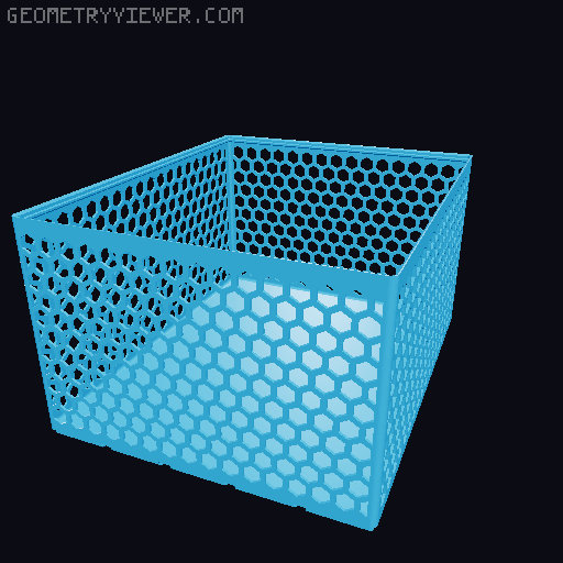 Gridfinity Hex Bins all sizes 3D model thumbnail