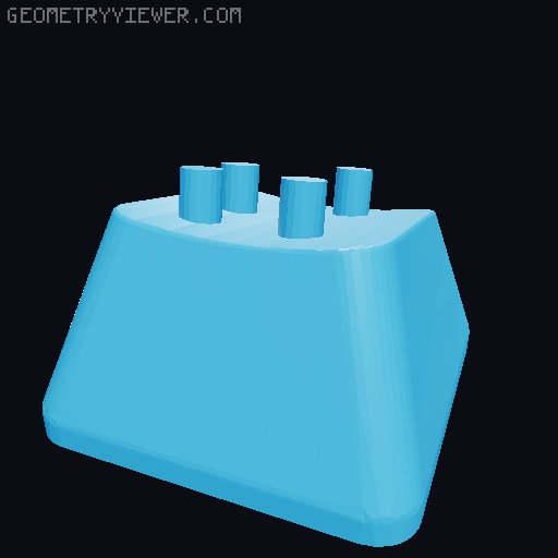Keycaps with Braille 3D model thumbnail