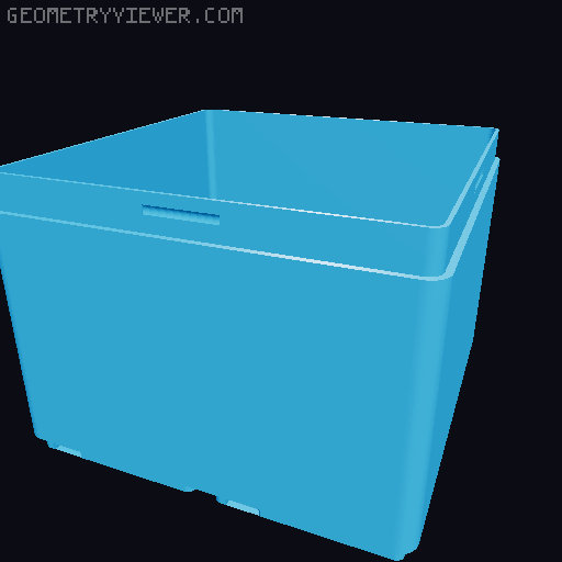 Gridfinity Bin with Gridfinity Cap (parametric) 3D model thumbnail
