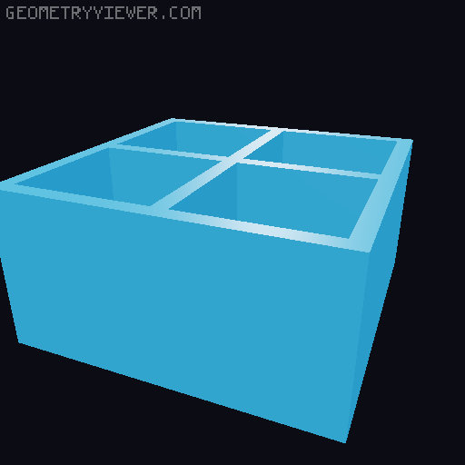Large balance puzzle tetris 3D model thumbnail