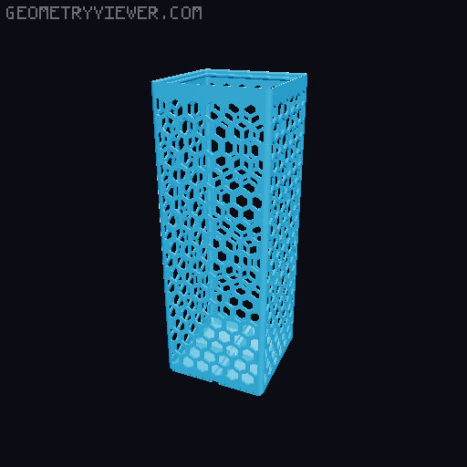 Gridfinity Hex Bins Light all sizes 3D model thumbnail