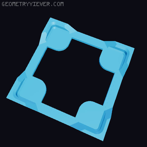 Thin Gridfinity Magnet Base - up to 12x12 3D model thumbnail