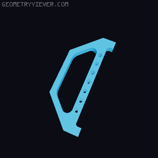 3D printable rack - Handles and Footer for Printable Skadis Mount 3D model thumbnail