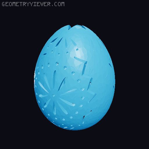 Decorative Egg Version 1 & 2 3D model thumbnail