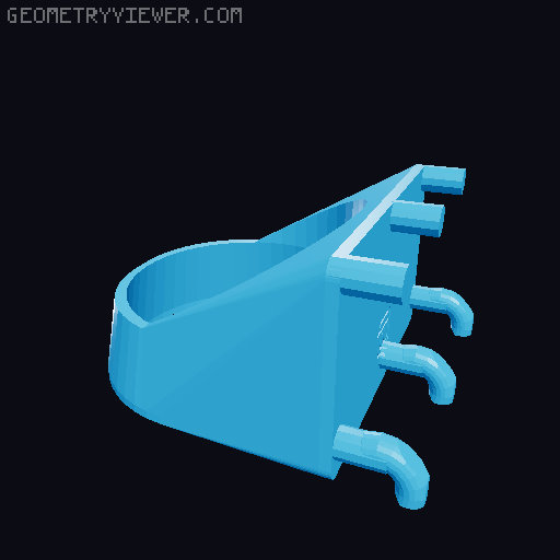 Pegboard Bin 80mmx50mm. Ryobi Screwdriver Holder. Ryobi Battery Holder 3D model thumbnail