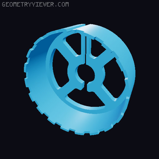 Ratchet strap reel (clicky assembly) 3D model thumbnail