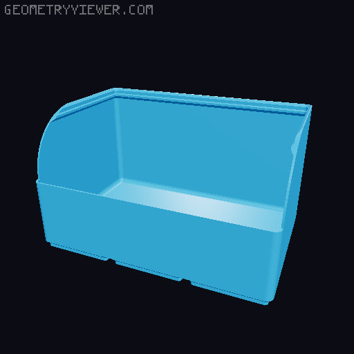 Gridfinity rouded bins collection all sizes 3D model thumbnail