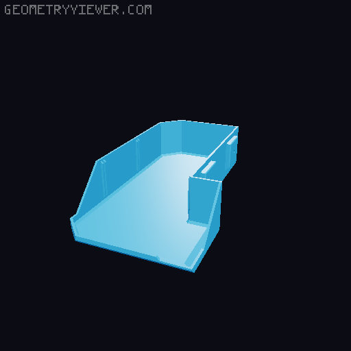 MK3S Side Tray Remix 3D model thumbnail
