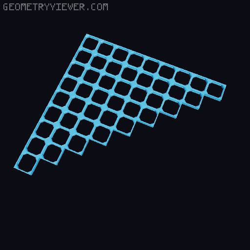 openGrid Triangular Tiles (2x2 - 12x12) 3D model thumbnail