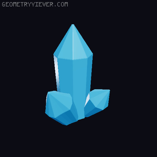Model A Day Challenge - Day 58 - Quartz Crystal 3D model thumbnail