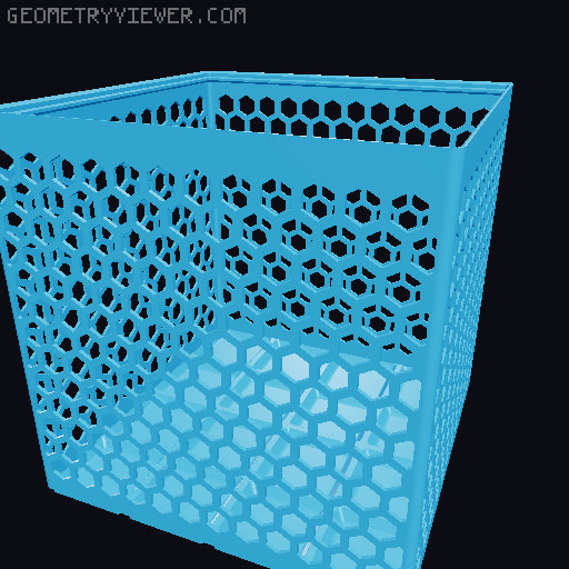 Gridfinity Hex Bins Light all sizes 3D model thumbnail