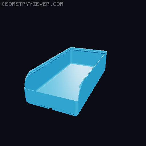 Gridfinity rouded bins collection all sizes 3D model thumbnail