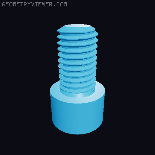 Hundreds of Metric Allen Screws with Cylindrical Head M2 up to M64 3D model thumbnail