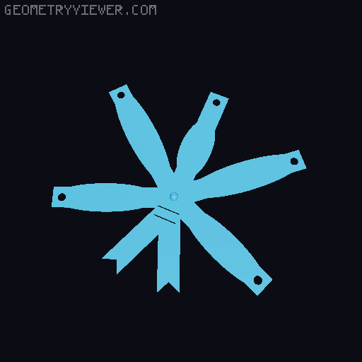 Christmas Gift Bow - Foldable! 3D model thumbnail