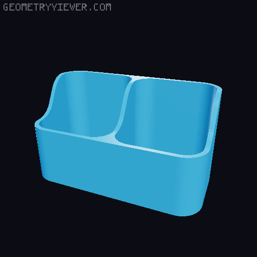 Bin for Ikea skadis - 564 models - hooks need support 3D model thumbnail