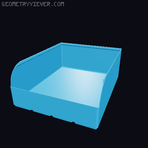 Gridfinity rouded bins collection all sizes 3D model thumbnail