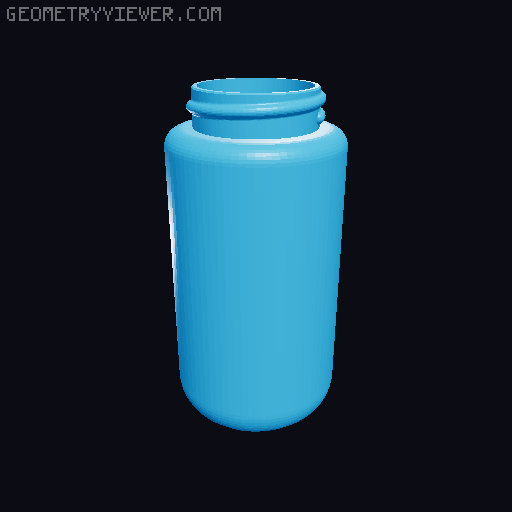 Pill Packer Bottle (Parametric) 3D model thumbnail