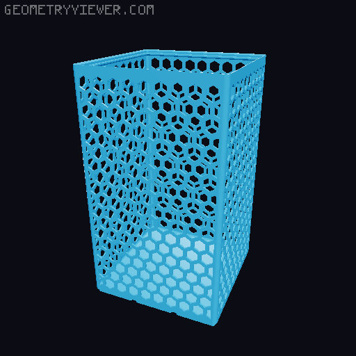 Gridfinity Hex Bins all sizes 3D model thumbnail