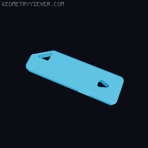 Keychain whistle 3D model thumbnail