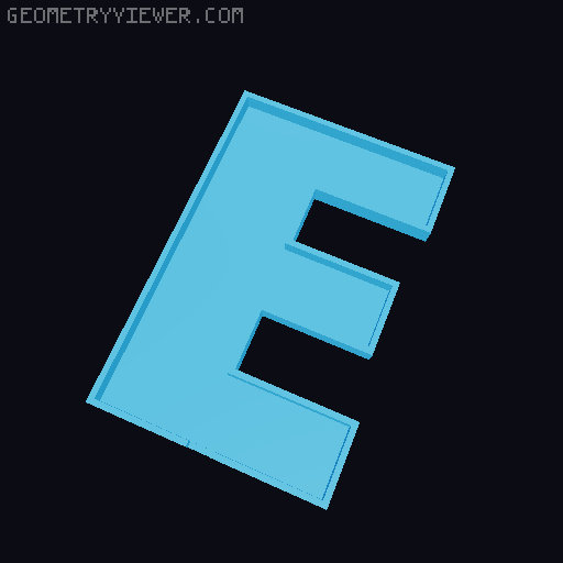 Glowing LED all alphabet letters and all numbers 6 cm high 3D model thumbnail