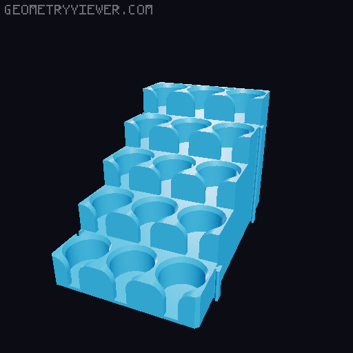 Vallejo / Citadel modular Paint rack 3D model thumbnail