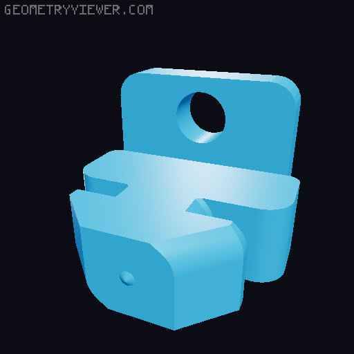 2020 Extrusion Clip for 3mm Hex Screw 3D model thumbnail