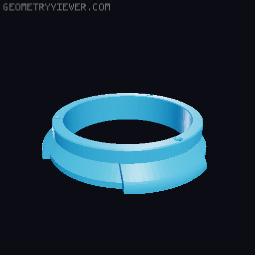 Breville 54mm Portafilter Dosing Funnel 3D model thumbnail