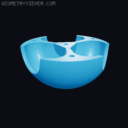 Trigonal Planar Molecule for Fidget molecules 3D model thumbnail