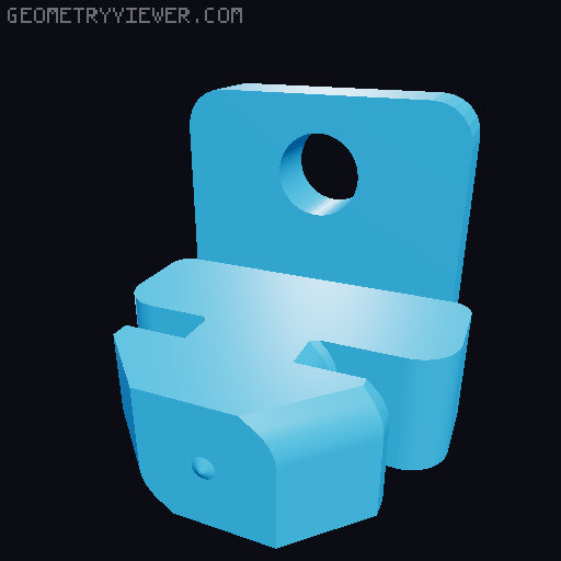 2020 Extrusion Clip for 3mm Hex Screw 3D model thumbnail