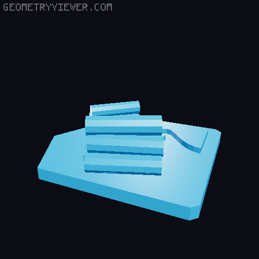 Catan Tiles grain/Dessert and harbor pieces 3D model thumbnail