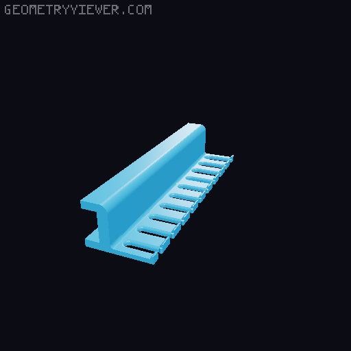 Clip on skadis cable holder 3D model thumbnail