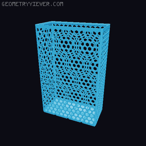 Gridfinity Hex Bins Light all sizes 3D model thumbnail
