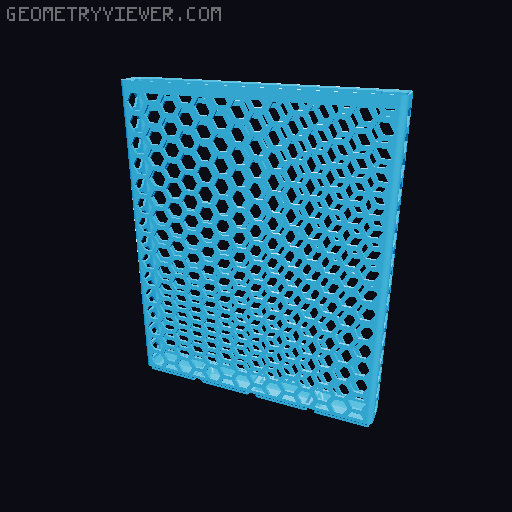 Gridfinity Hex Bins Light (rotated grid) all sizes 3D model thumbnail