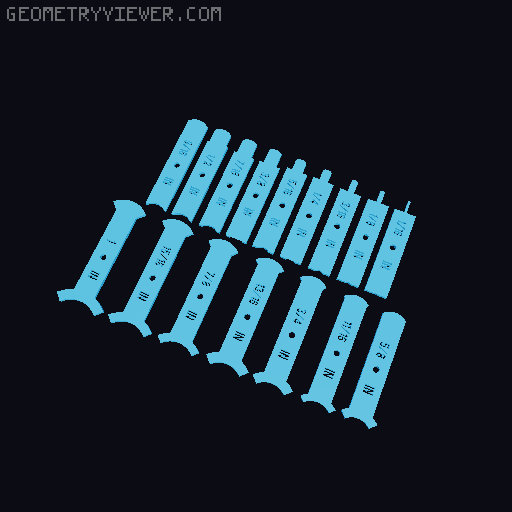 Printable "Precision" Measuring Tools 3D model thumbnail