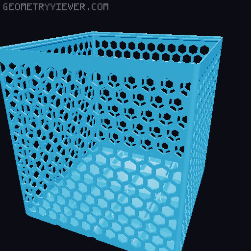 Gridfinity Hex Bins Light all sizes 3D model thumbnail