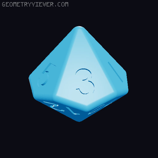 dice set 3D model thumbnail
