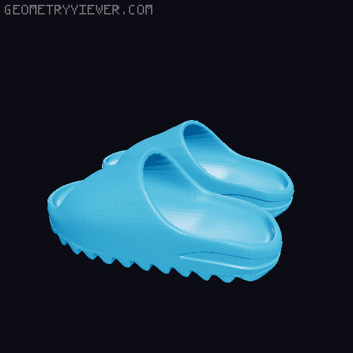 Yeezy Slides (Printable) 3D model thumbnail
