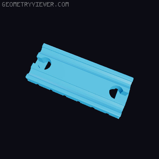 Wooden railway bridge system for Fischertechnik 3D model thumbnail