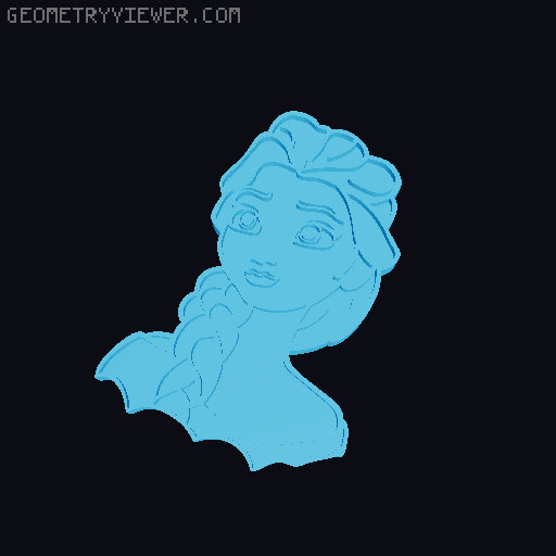 Frozen cookie cutters 3D model thumbnail