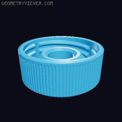 PET bottle dust protector funnel attachments 3D model thumbnail