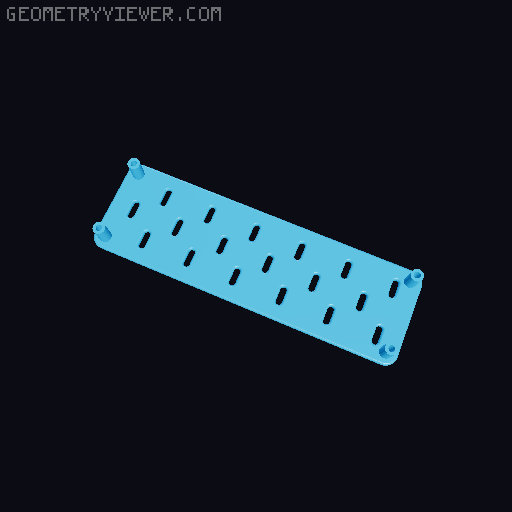 Skadis Pegboard, all sizes 80 to 360mm 3D model thumbnail