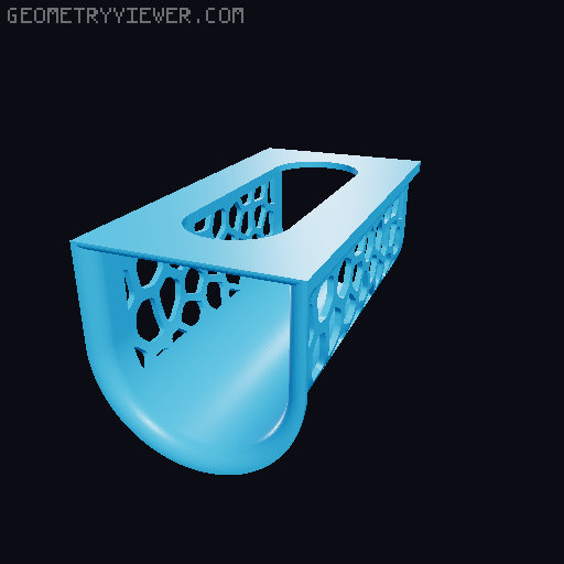 Garbage bag holder top/side. Standard, Hexagon and Voronoi design. 3D model thumbnail