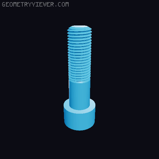 Hundreds of Metric Allen Screws with Cylindrical Head M2 up to M64 3D model thumbnail