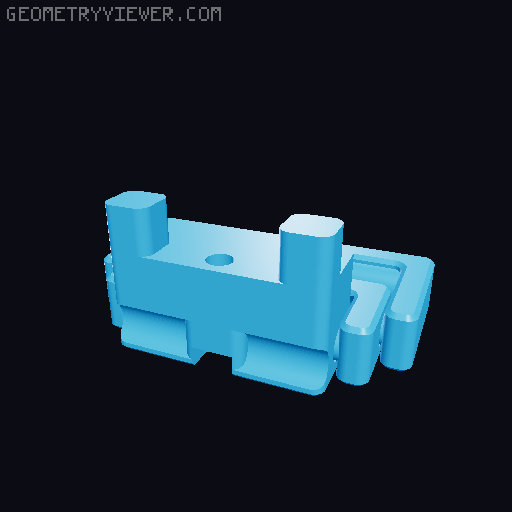 Sturdy Print-in-place Panel Latch for 2020 Extrusion - Voron Panel Clips 3D model thumbnail