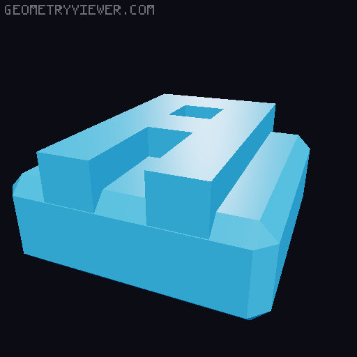 PrintABlok:WritersBloks interlocking letter blocks 3D model thumbnail