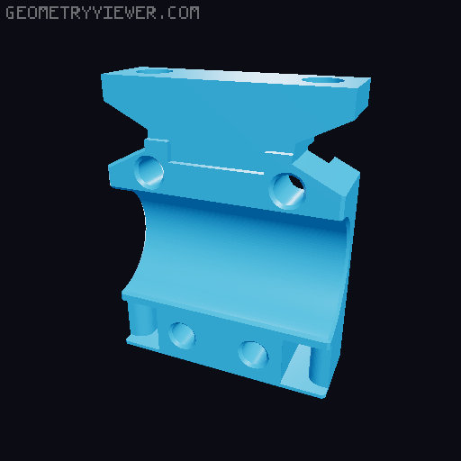 Clamping Rod-Cradle for The 100 v1.1 3D model thumbnail